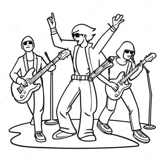 Energetic Rock Band Performing Live Coloring Page 20062-16152