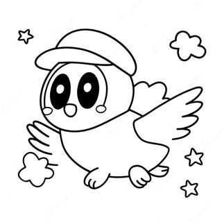 Cappy Flying Through The Sky Coloring Page 20082-16173