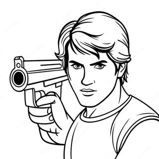 Johnny Cade In Action Coloring Page 20092-16171