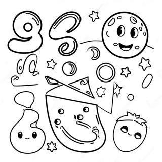 Numbers For Toddlers Coloring Pages