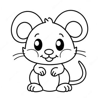 Cute Mouse Coloring Page 2011-1652