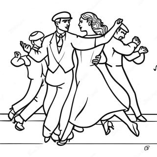 Colorful Tango Dancers In Argentina Coloring Page 20122-16199