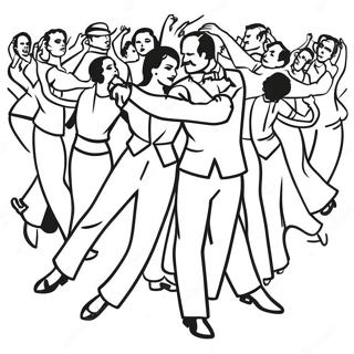 Colorful Tango Dancers In Argentina Coloring Page 20122-16200