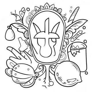 Yom Kippur Traditional Symbols Coloring Page 20141-16211