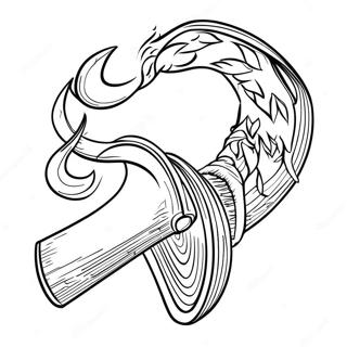 Yom Kippur Shofar Blowing Coloring Page 20142-16213