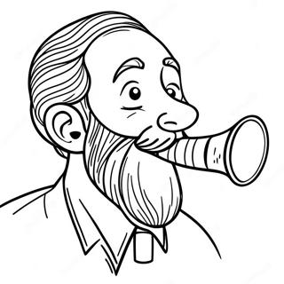 Yom Kippur Shofar Blowing Coloring Page 20142-16216