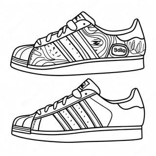 Adidas Superstar Sneakers Coloring Page 20152-16221