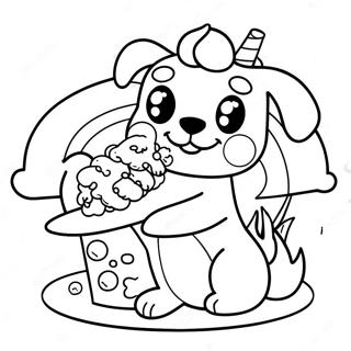 Rainbow Puppycorn Coloring Page 20162-16227