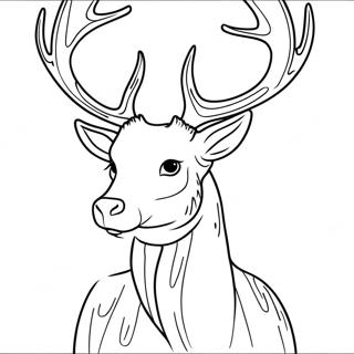 Majestic Buck With Antlers Coloring Page 20172-16238