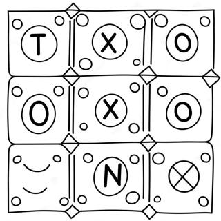 Tic Tac Toe Game Board Coloring Page 20191-16246