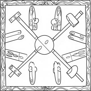 Tic Tac Toe Game Board Coloring Page 20191-16247