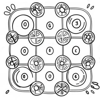 Tic Tac Toe Game Board Coloring Page 20191-16248