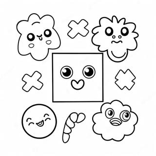 Fun Tic Tac Toe With Cute Animals Coloring Page 20192-16254