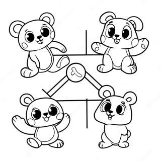 Fun Tic Tac Toe With Cute Animals Coloring Page 20192-16256