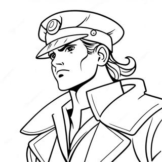 Jotaro Kujo In Action Coloring Page 20202-16263