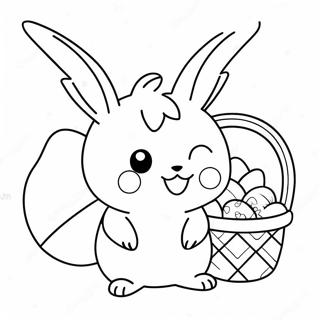 Cute Pokemon With Easter Baskets Coloring Page 20212-16271