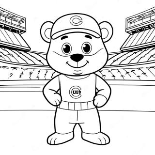 Chicago Cubs Mascot Coloring Page 20222-16276