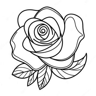 Gangsta Tattoo Rose Coloring Page 2022-1662