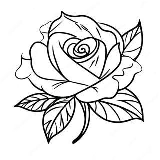 Gangsta Tattoo Rose Coloring Page 2022-1663