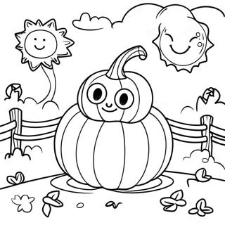 Cute Pumpkin Patch Coloring Page 20231-16282