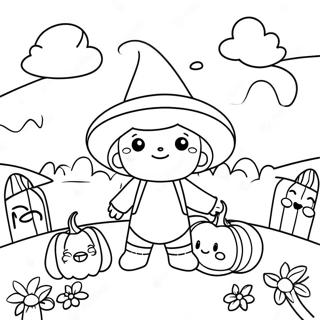 Cute Pumpkin Patch Coloring Page 20231-16283