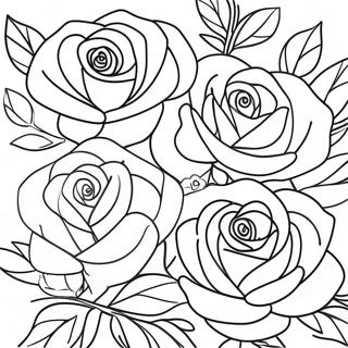 Beautiful Roses In Bloom Coloring Page 20252-16305