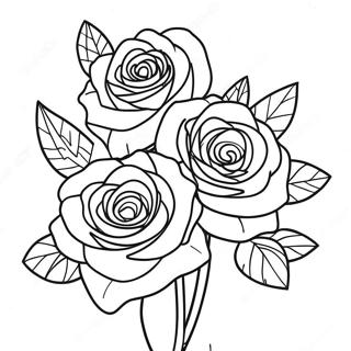 Beautiful Roses In Bloom Coloring Page 20252-16307