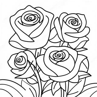 Beautiful Roses In Bloom Coloring Page 20252-16308