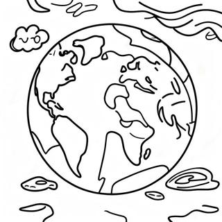 Colorful Earth With Smiling Faces Coloring Page 20292-16332