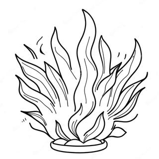 Fiery Fire Element Coloring Page 202-165