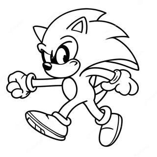 Sonic The Hedgehog Running Fast Coloring Page 20302-16341