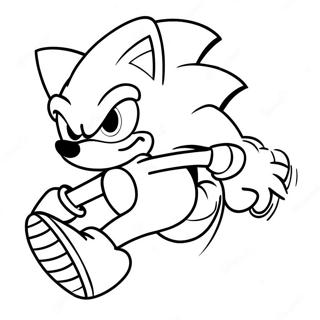 Sonic The Hedgehog Running Fast Coloring Page 20302-16342