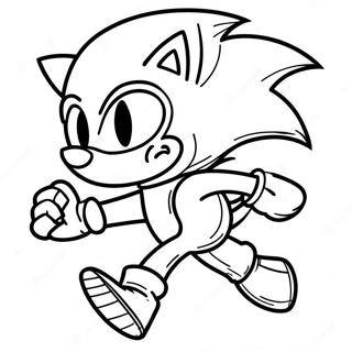 Sonic The Hedgehog Running Fast Coloring Page 20302-16343