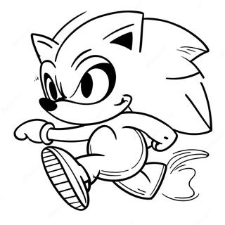 Sonic The Hedgehog Running Fast Coloring Page 20302-16344