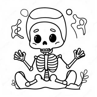 Funny Dry Bones Skeleton Coloring Page 20322-16357