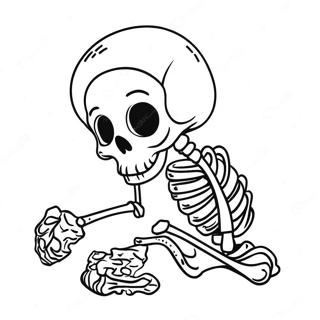 Funny Dry Bones Skeleton Coloring Page 20322-16359