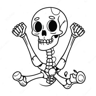 Funny Dry Bones Skeleton Coloring Page 20322-16360