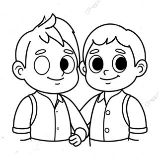 Luca And Alberto Friendship Coloring Page 2032-1669