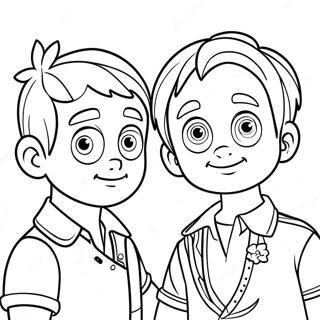 Luca And Alberto Friendship Coloring Page 2032-1670