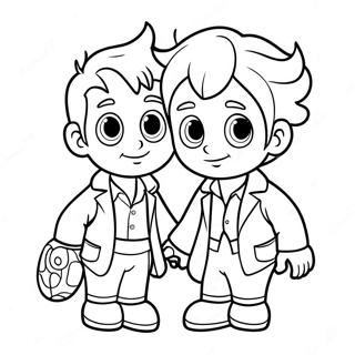 Luca And Alberto Friendship Coloring Page 2032-1671