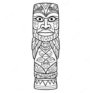 Totem Pole Coloring Pages