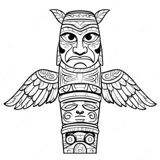 Totem Pole Coloring Page 20331-16364