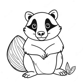 Hufflepuff Badger Coloring Page 20341-16369