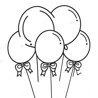 Happy Birthday Balloons Coloring Page 20352-16384