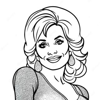 Dolly Parton In Sparkly Dress Coloring Page 20362-16388