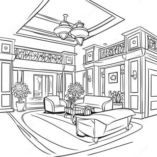 Hotel Lobby Coloring Page 20371-16390