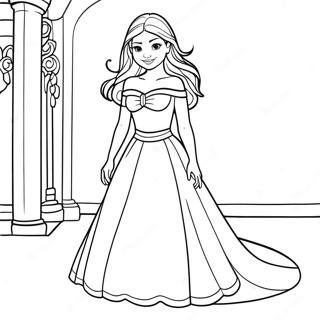 Elena Gilbert In A Beautiful Dress Coloring Page 20402-16422