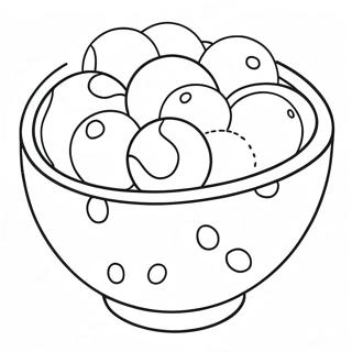 Colorful Gumballs In A Bowl Coloring Page 2042-1677