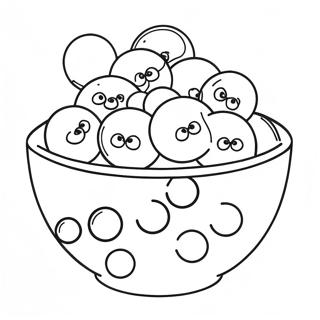 Colorful Gumballs In A Bowl Coloring Page 2042-1678