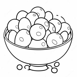 Colorful Gumballs In A Bowl Coloring Page 2042-1679